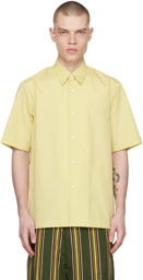 Dries Van Noten Yellow Spread Collar Shirt