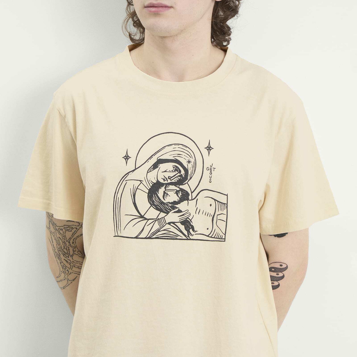 Second/Layer Men's Second Layer Baby Baggy La Piedad T-Shirt in White