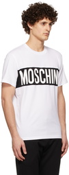 Moschino White Logo Panel T-Shirt