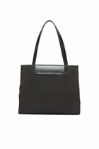 Diesel 1DR - Shopping bag in nylon with leather flap - Shopping Bags - Unisex - Black