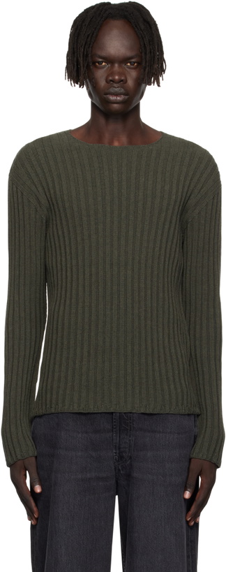 Photo: Acne Studios Green Ribbed Sweater