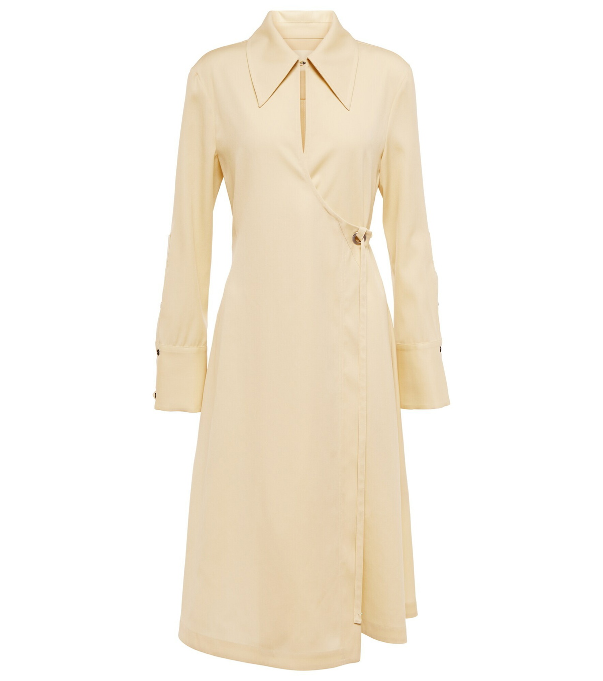 Jil Sander - Wool twill wrap dress Jil Sander
