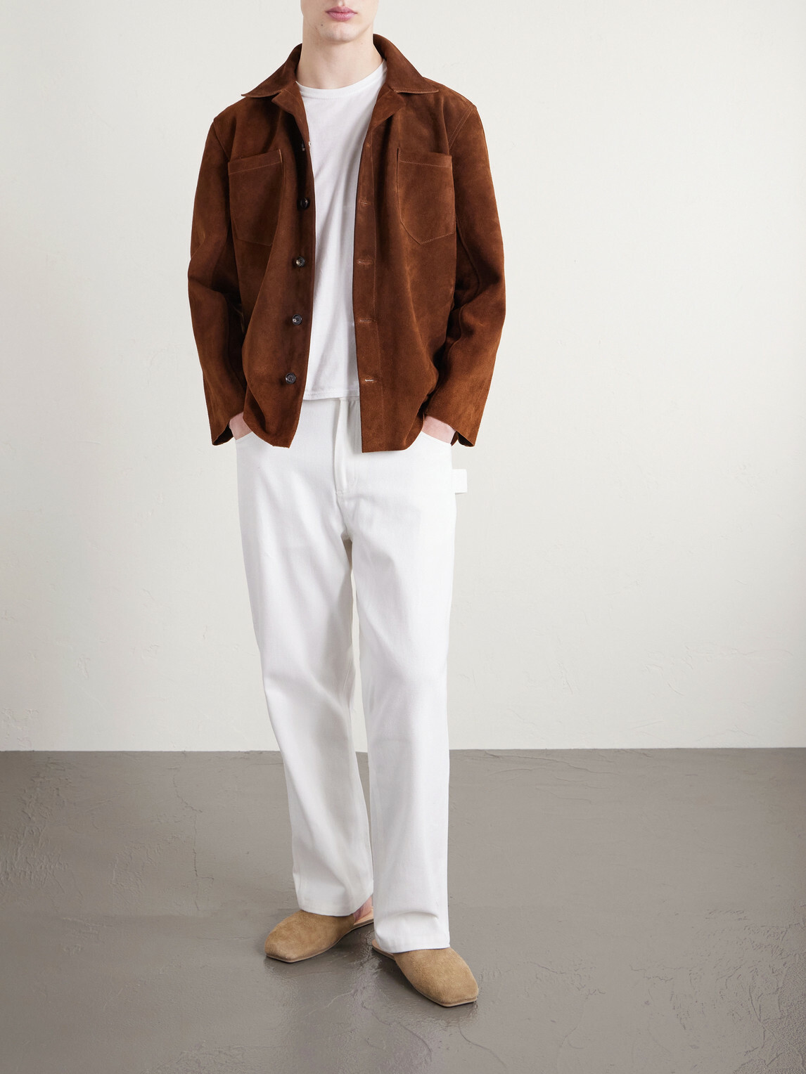 BODE - Suede Overshirt - Brown