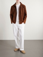 BODE - Suede Overshirt - Brown