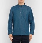 A.P.C. - Aldric Button-Down Collar Cotton-Blend Denim Shirt - Men - Indigo