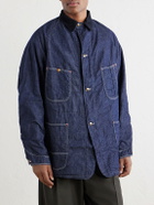 OrSlow - Corduroy-Trimmed Denim Jacket - Blue