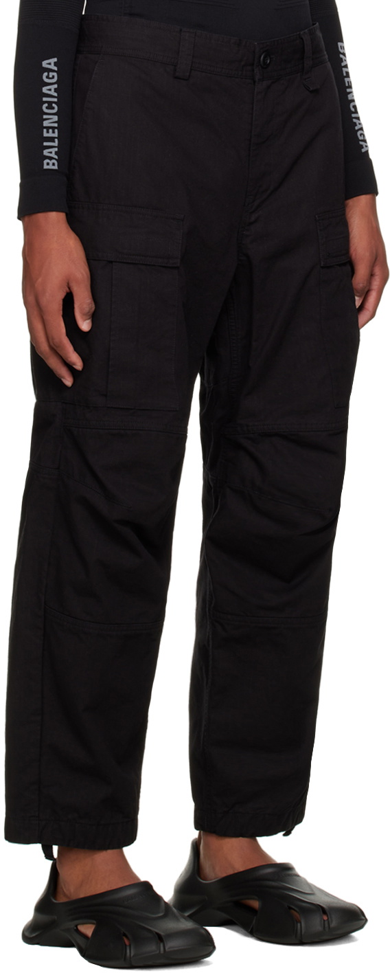 Balenciaga Black Paneled Cargo Pants Balenciaga