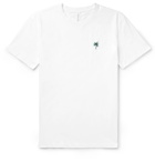 Desmond & Dempsey - Embroidered Cotton-Jersey Pyjama T-Shirt - White