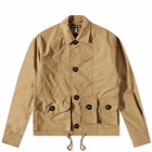 Monitaly Men's Type A Military Service Jacket in Vancloth Oxford Khaki