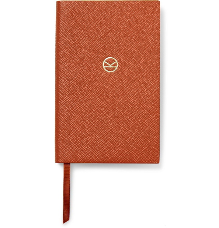 Photo: Kingsman - Smythson Panama Cross-Grain Leather Notebook - Orange