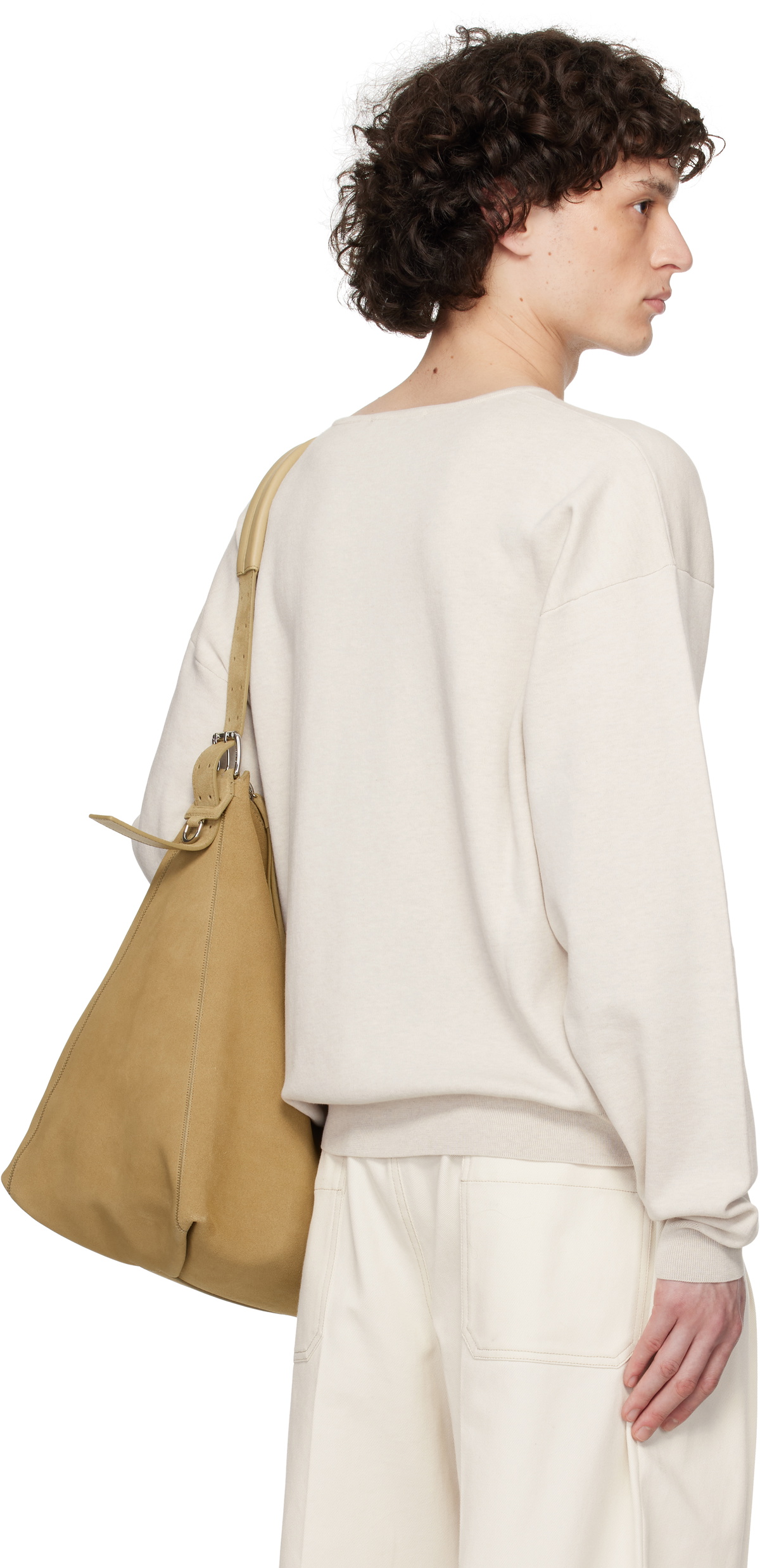 LEMAIRE Off-White Rib Long Sleeve Sweatshirt