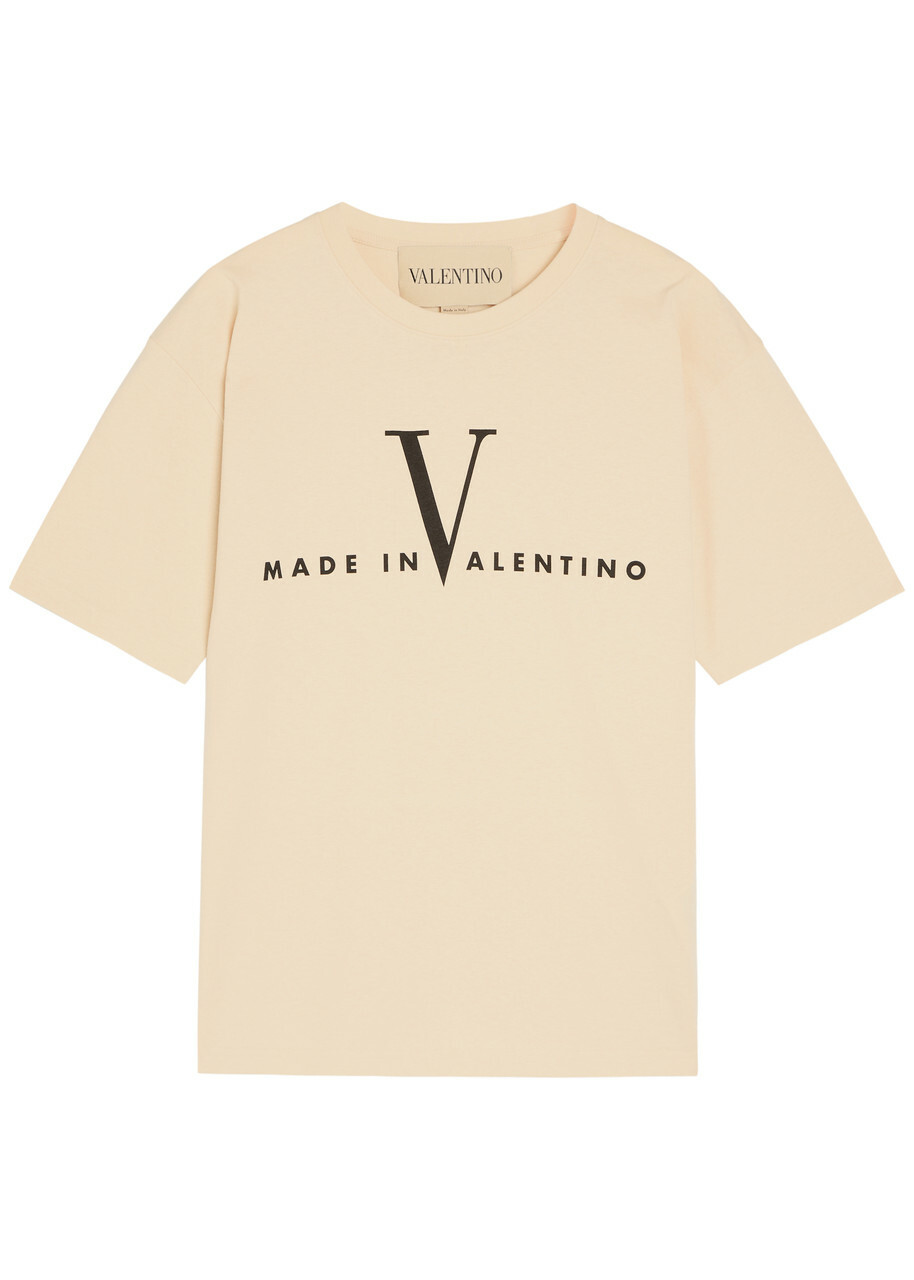 Valentino Garavani Logo-print Cotton T-shirt Off White