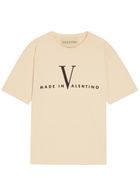 Valentino Garavani Logo-print Cotton T-shirt Off White