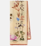 Max Mara Printed wool and silk scarf