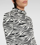 Jet Set Zoey zebra-print jacquard hoodie