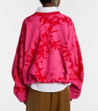 Dries Van Noten Draped floral cotton jersey sweatshirt