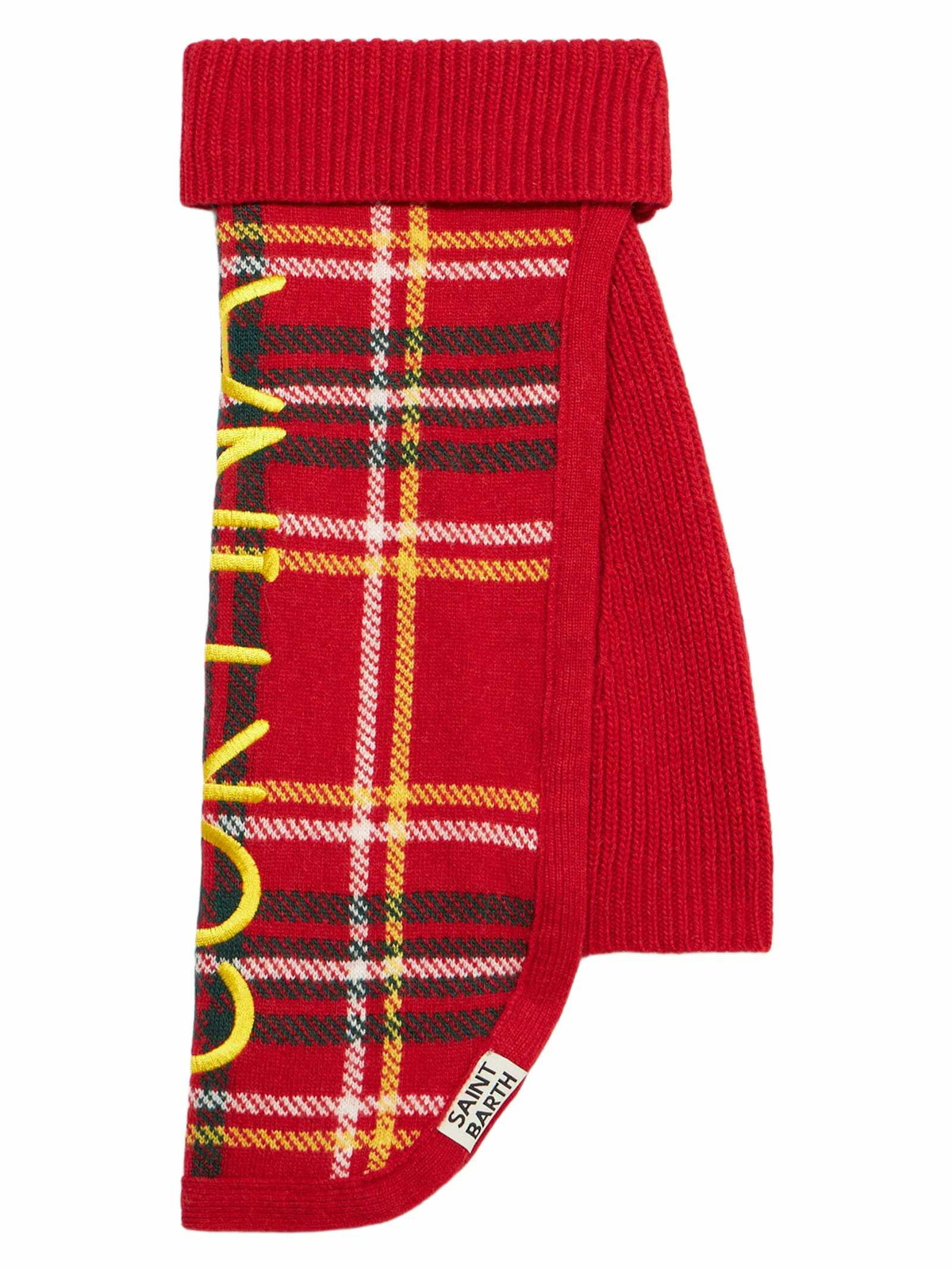 MC2 Saint Barth Dog Sweater With Tartan Print
