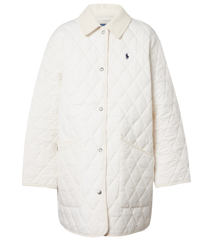Photo: Polo Ralph Lauren Logo quilted corduroy-trimmed coat