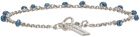 Isabel Marant Silver & Blue Glass Charm Bracelet