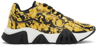 Versace Black & Yellow Barocco Squalo Sneakers