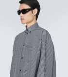 Balenciaga Oversized cotton-blend shirt