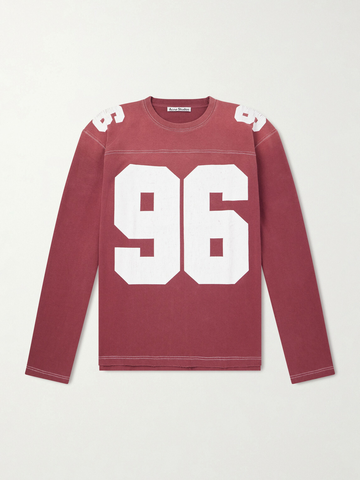 Acne Studios - Exfold Printed Cotton-Jersey T-Shirt - Red