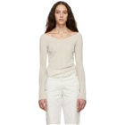 Lemaire Off-White Second Skin V-Neck Sweater
