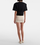 Magda Butrym Floral-appliqué crêpe miniskirt