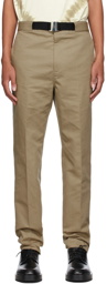 Givenchy Beige Gabardine Belted Trousers