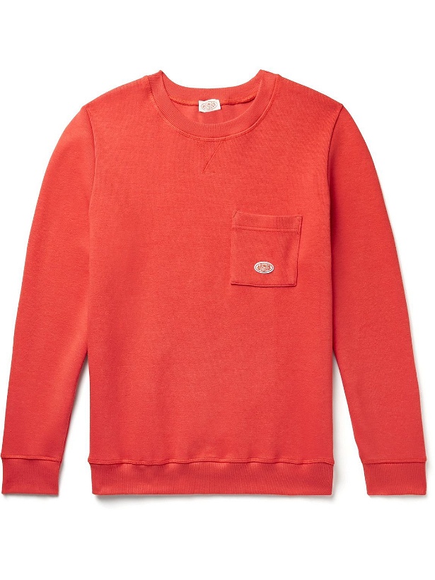 Photo: Armor Lux - Logo-Appliquéd Cotton-Jersey Sweatshirt - Red