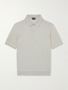 TOM FORD - Cashmere and Silk-Blend Polo Shirt - Gray