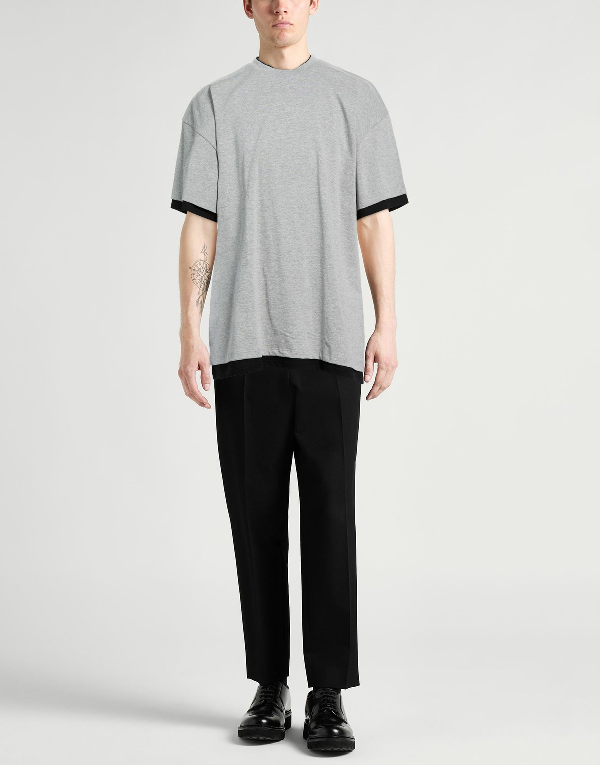 Jil Sander Mens T-shirt in Grey