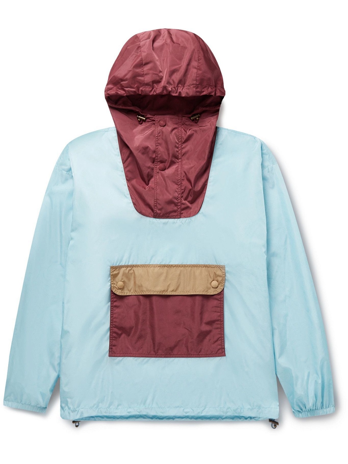 Photo: Etro - Hooded Paisley-Print Shell Half-Zip Jacket - Blue