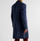 Etro - Slim-Fit Patchwork Wool Overcoat - Blue