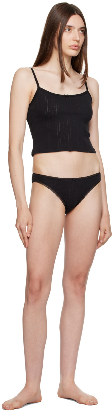 Cou Cou Three-Pack Black 'The Low-Rise' Briefs
