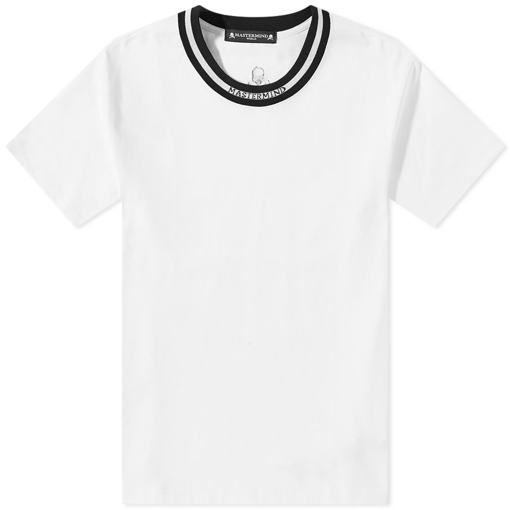 MASTERMIND WORLD Men's Logo Collar T-Shirt in White MASTERMIND WORLD