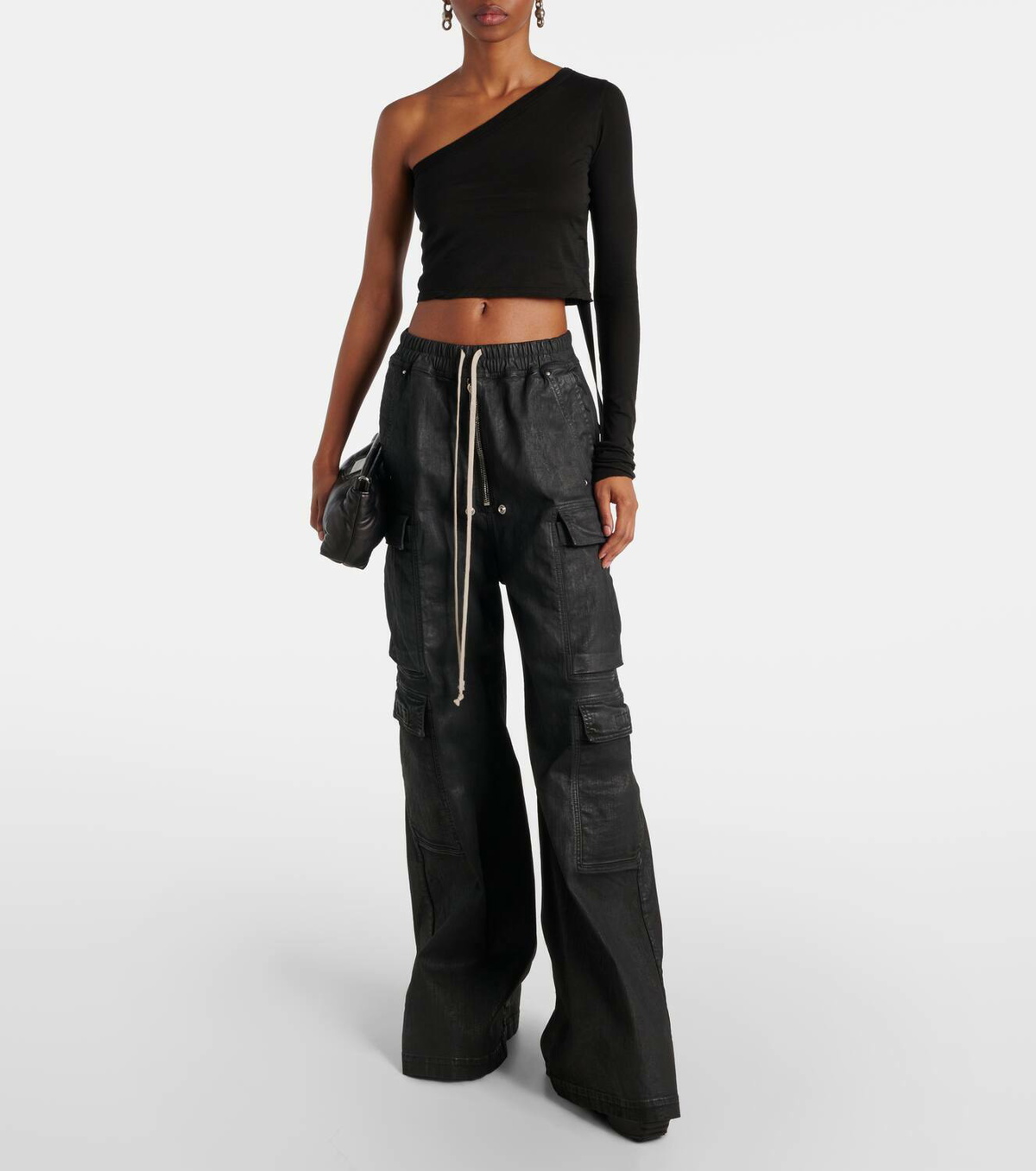 Rick Owens Ziggy one-shoulder crop top Rick Owens