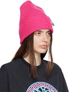 Versace Pink Safety Pin Beanie