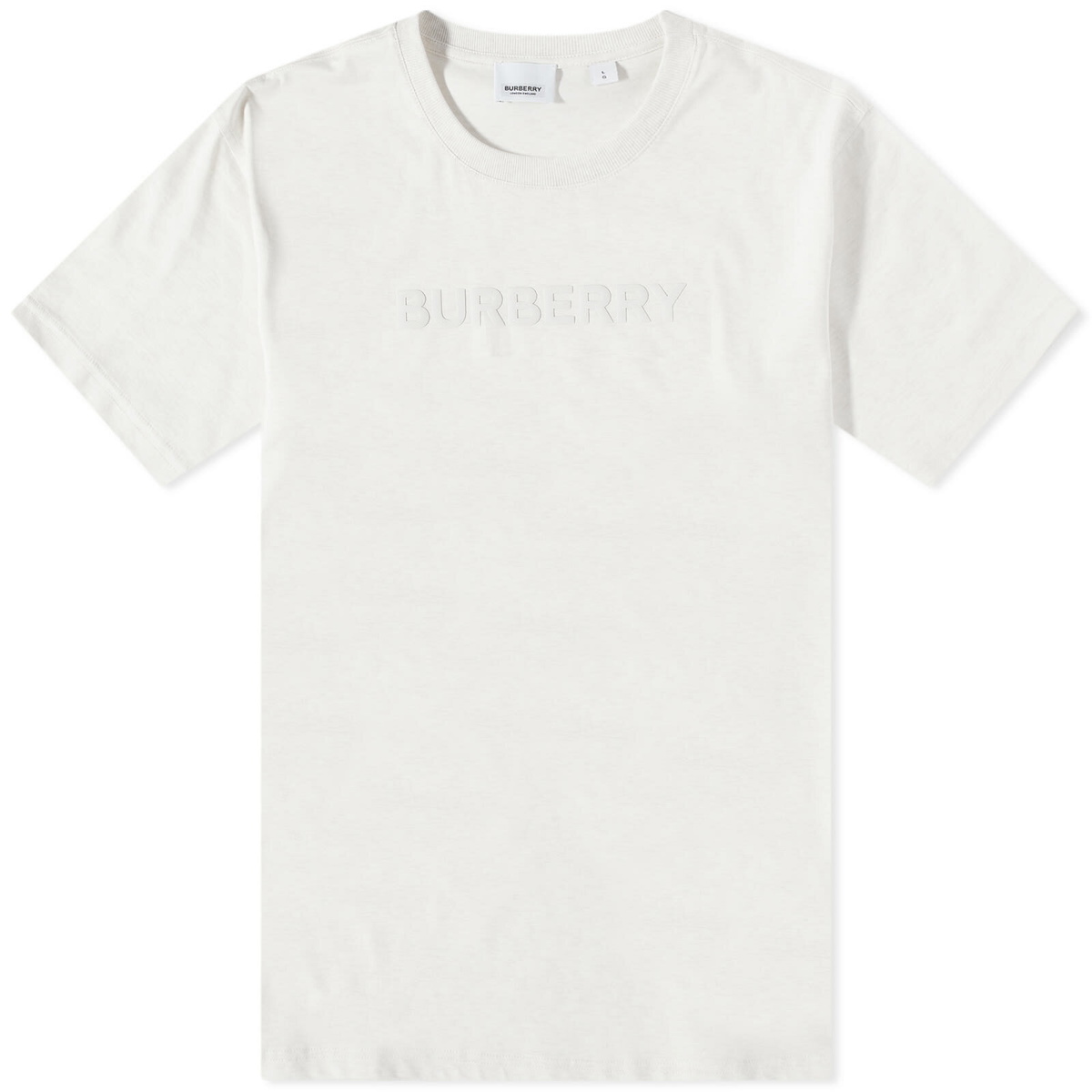 Burberry Men's Harriston Logo T-Shirt in Oatmeal Melange Burberry