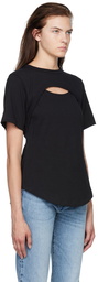 Victoria Beckham Black Cut-Out T-Shirt