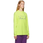 Martine Rose Yellow Classic Long Sleeve T-Shirt