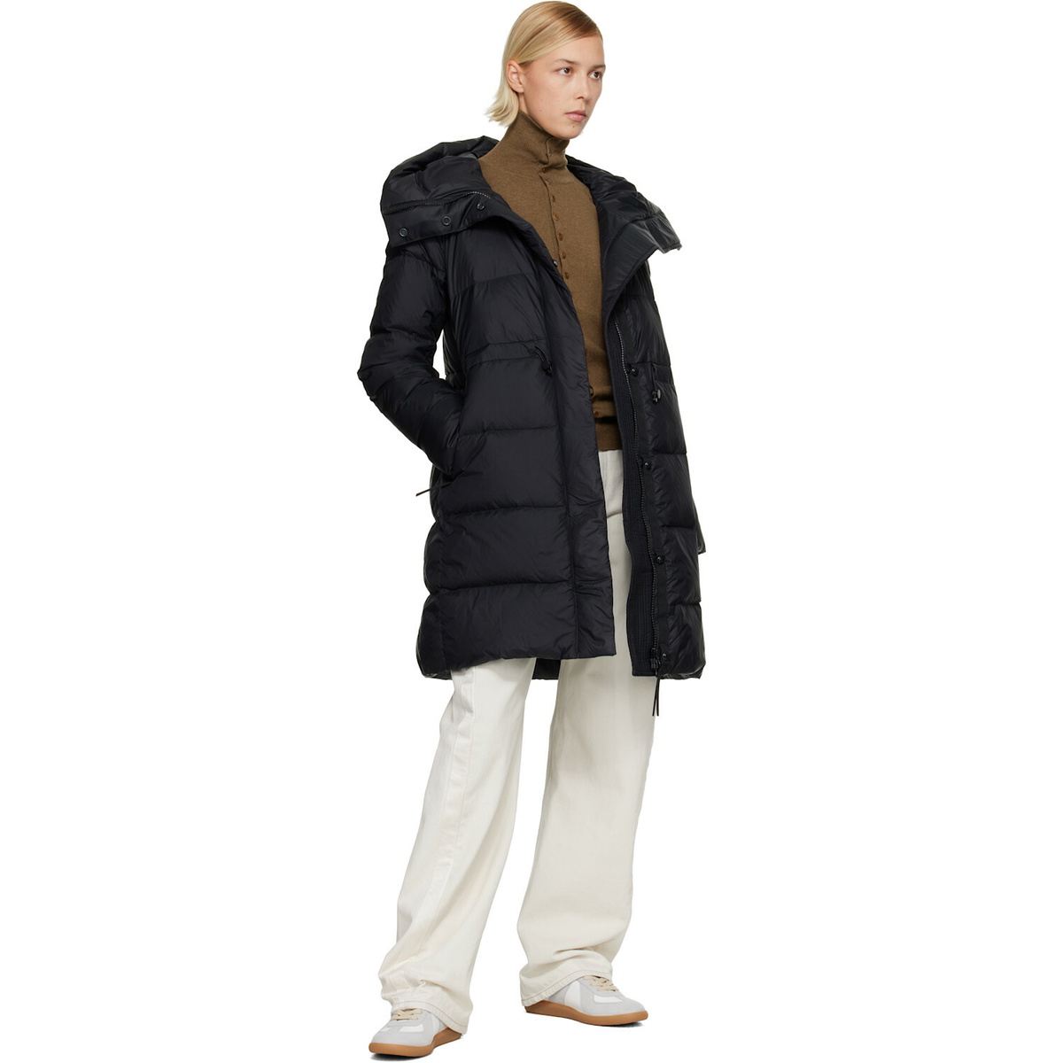 Canada Goose Black 'Tonal Label' Montgomery Down Coat
