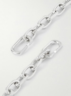 Givenchy - Silver-Tone and Croc-Effect Leather Chain Necklace