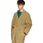 Alanui Tan Knitted Fisherman Coat