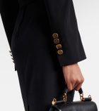 Dolce&Gabbana Cropped wool and silk-blend jacket