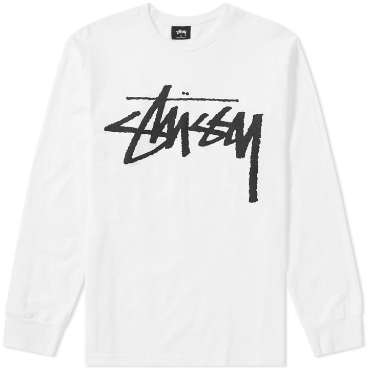 Photo: Stussy Long Sleeve Old Stock Tee White