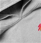 Pasadena Leisure Club - Sun & Sport Printed Mélange Fleece-Back Cotton-Blend Jersey Hoodie - Gray