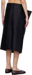 Carven Black Layered Midi Skirt