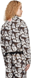 Charles Jeffrey LOVERBOY Black & White Art Denim Jacket