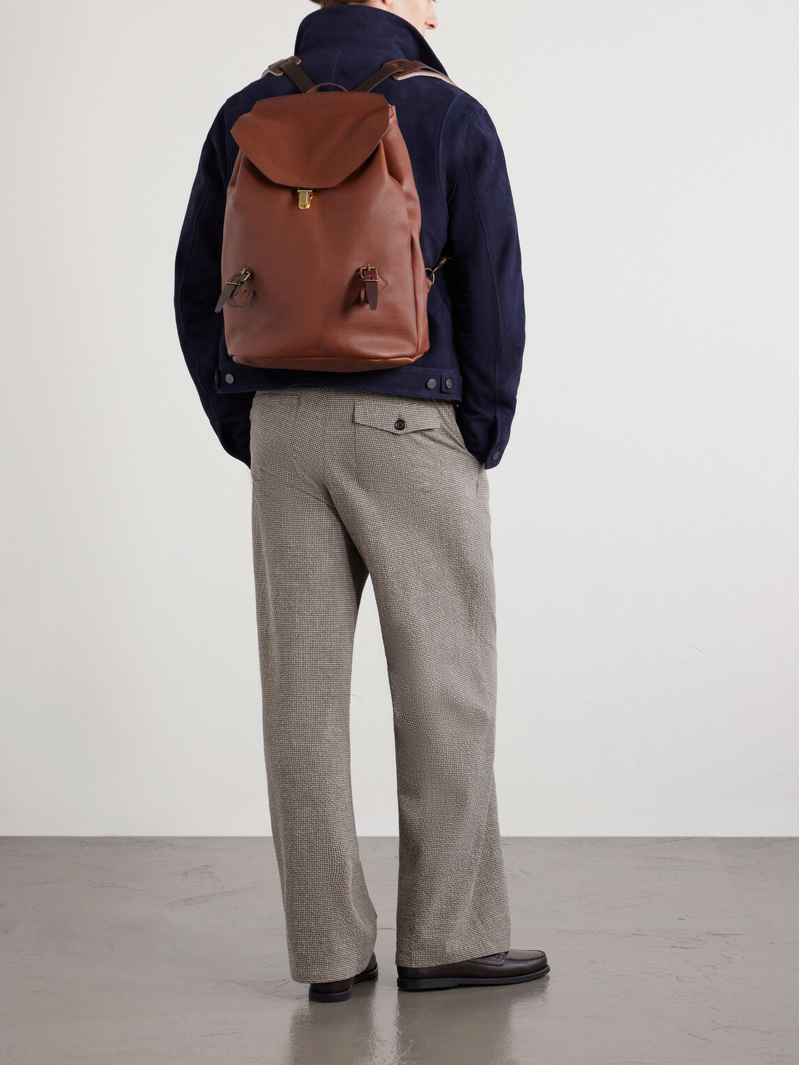 Bleu de Chauffe - Zibeline Full-Grain Leather Backpack